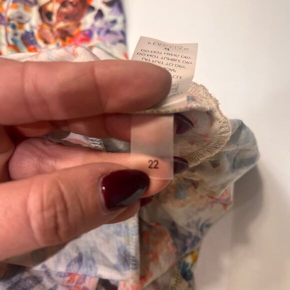 Peruvian Connection Floral Print Half Sleeves Mini Dress Size Small - Picture 6 of 9